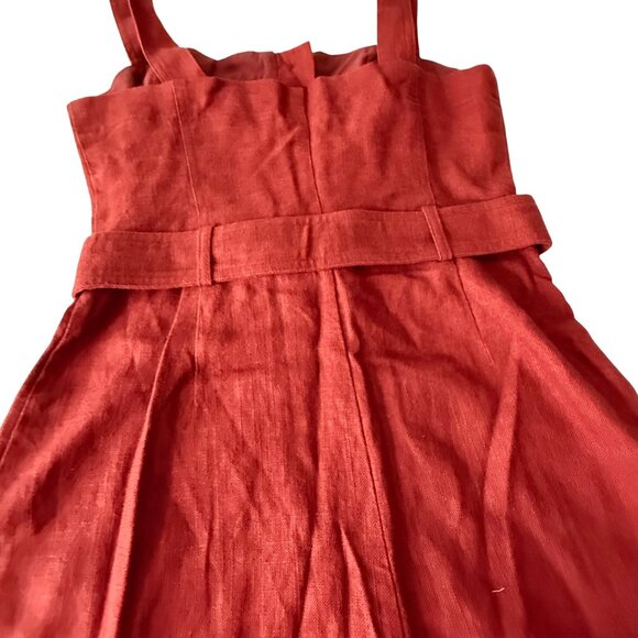 House Of Harlow 1960 Womens Linen Blend Romper With Belt Size 6 - Picture 3 of 14
